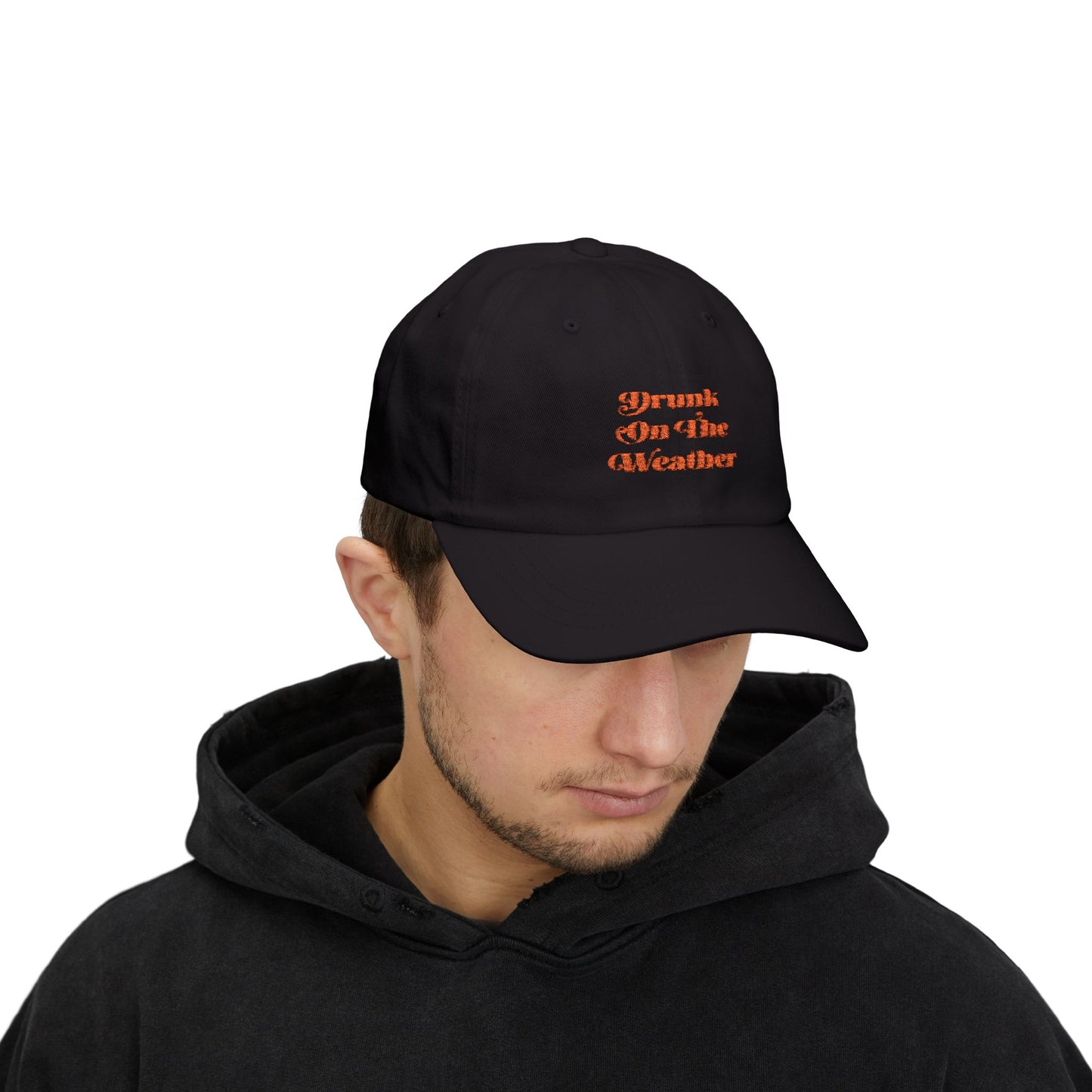 "Drunk On The Weather" Embroidered Trucker Hat